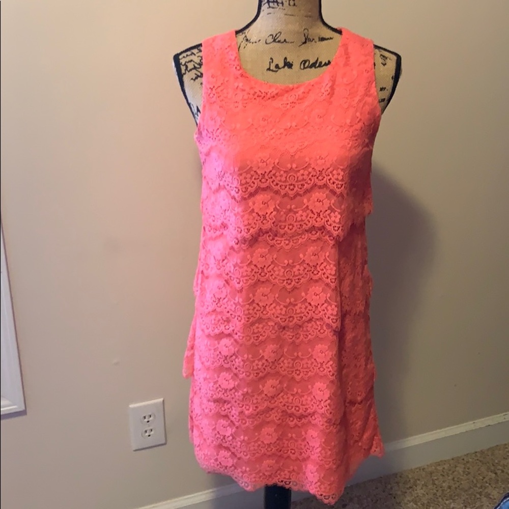 Jessica Simpson coral dress